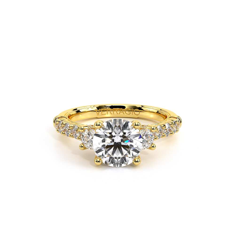Verragio Three-Stone Round Engagement Ring