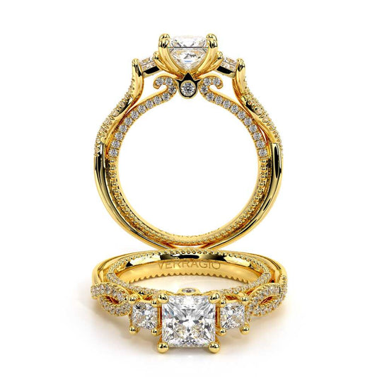 Verragio Three-Stone Princess Engagement Ring