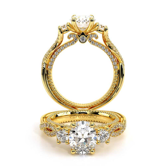 Verragio Three-Stone Oval Engagement Ring