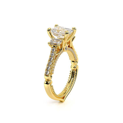 Verragio Three-Stone Emerald Engagement Ring