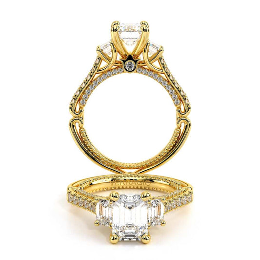 Verragio Three-Stone Emerald Engagement Ring