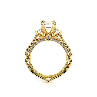 Verragio Three-Stone Emerald Engagement Ring