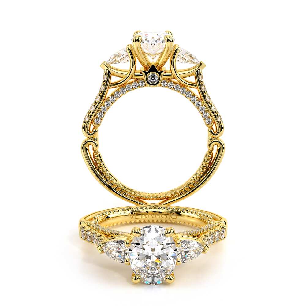 Verragio Three-Stone Oval Engagement Ring