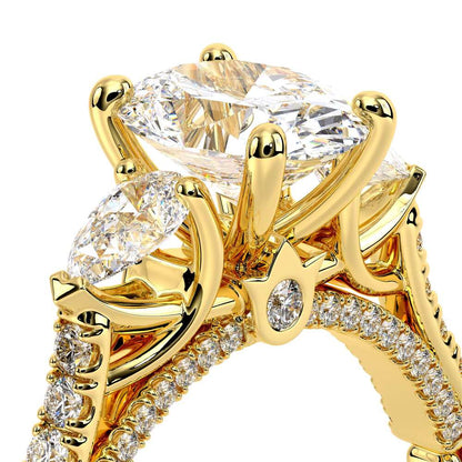 Verragio Three-Stone Oval Engagement Ring