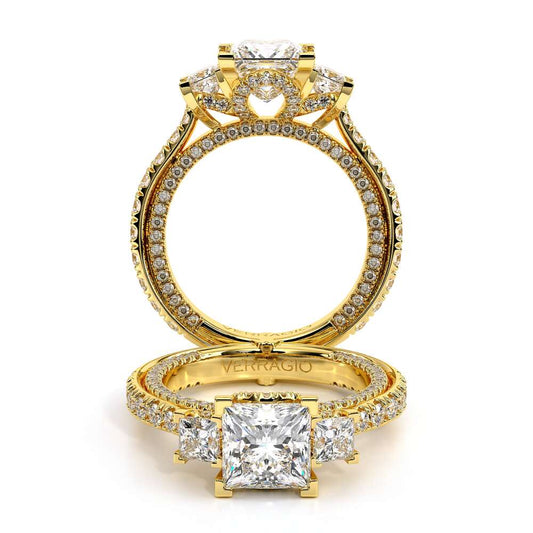 Verragio Three-Stone Princess Engagement Ring