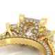 Verragio Three-Stone Princess Engagement Ring