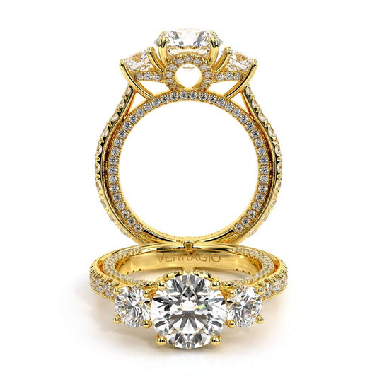 Verragio Three-Stone Round Engagement Ring
