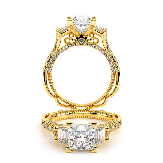Verragio Three-Stone Princess Engagement Ring