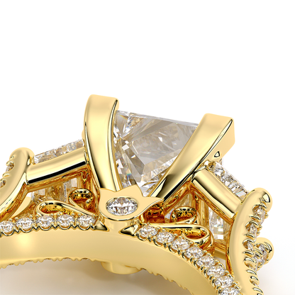 Verragio Three-Stone Princess Engagement Ring