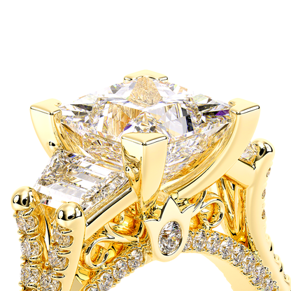 Verragio Three-Stone Princess Engagement Ring