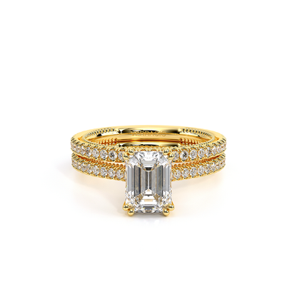 Verragio Pave Emerald Engagement Ring