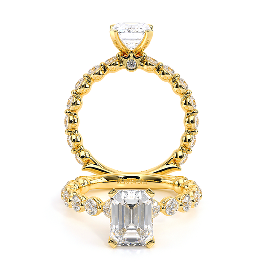 Verragio Pave Emerald Engagement Ring