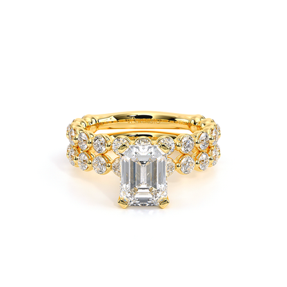 Verragio Pave Emerald Engagement Ring