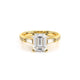 Verragio Three-Stone Emerald Engagement Ring