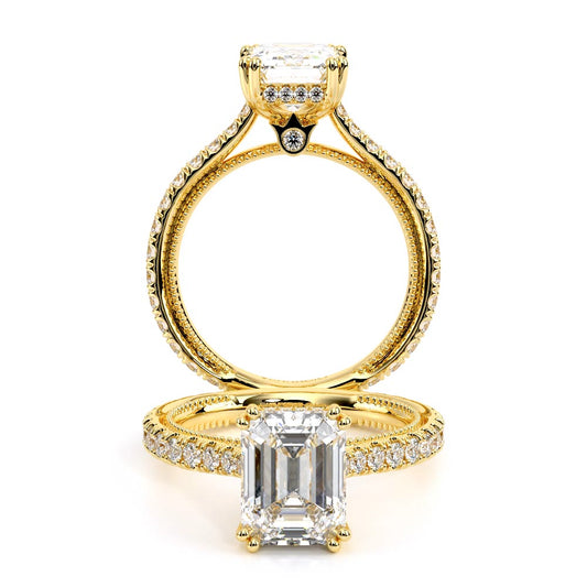 Verragio Pave Emerald Engagement Ring