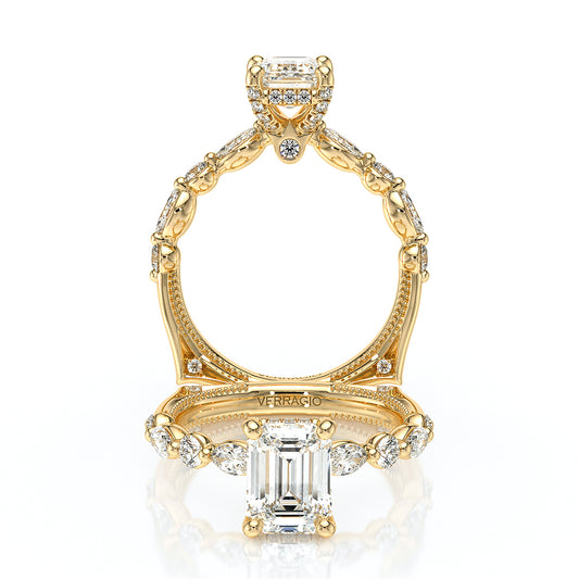 Verragio Halo Emerald Engagement Ring