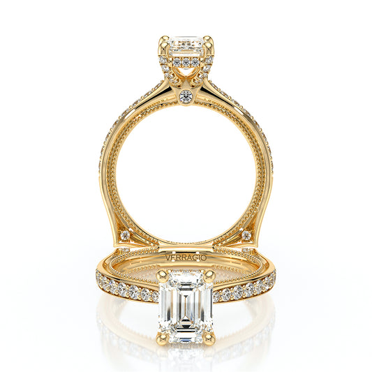Verragio Halo Emerald Engagement Ring
