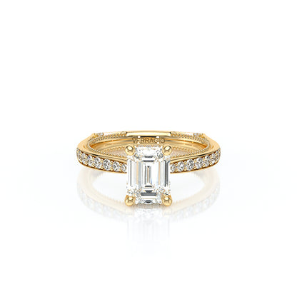 Verragio Halo Emerald Engagement Ring