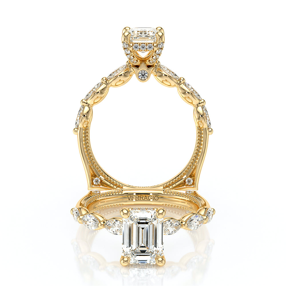 Verragio Halo Emerald Engagement Ring