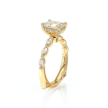 Verragio Halo Emerald Engagement Ring