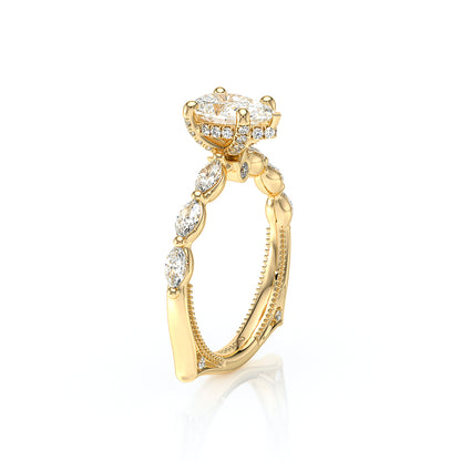 Verragio Halo Pear Engagement Ring