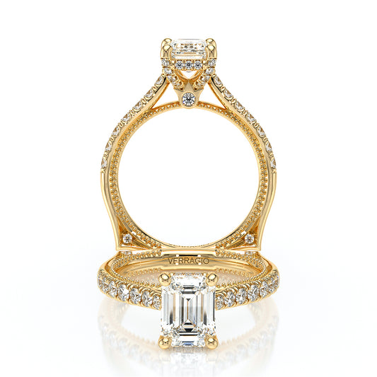 Verragio Halo Emerald Engagement Ring