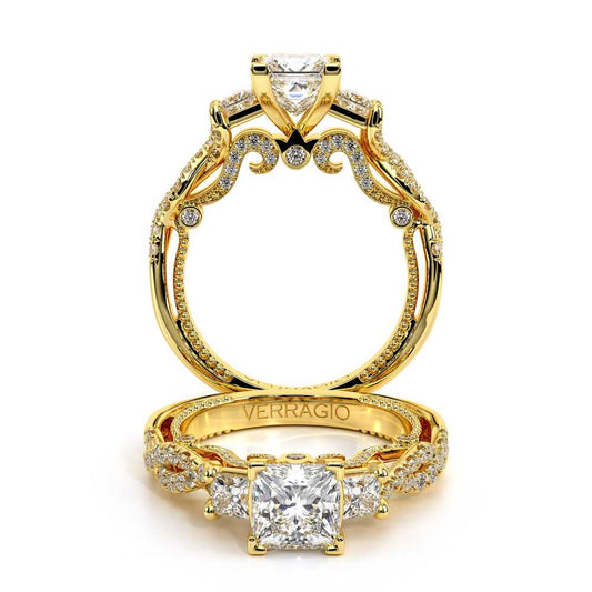 Verragio Three-Stone Princess Engagement Ring