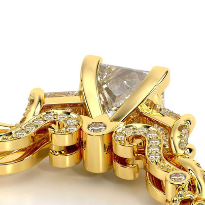 Verragio Three-Stone Princess Engagement Ring