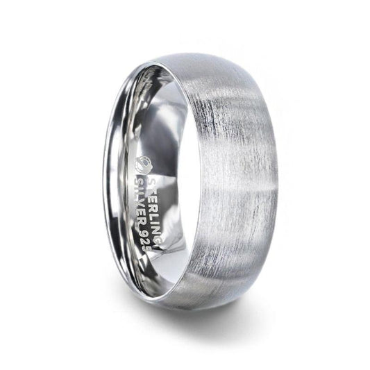 EMPRESA Silver Brushed Finish Domed Women's Wedding Band - 4mm - Thorsten Rings
