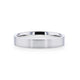 ARISTA Silver Brushed Finish Flat Style Women's Wedding Band - 4mm