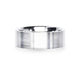 ARISTOCRAT Silver Brushed Finish Flat Style Wedding Band - 4mm & 8mm
