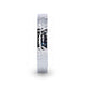 SILVERADO Silver Hammered Finish Flat Style Wedding Band - 4mm & 8mm