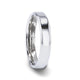 LUCY Silver Polished Finish Flat Center Women's Wedding Band With Beveled Edges - 4mm - Thorsten Rings
