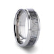 CARIBOU Polished Beveled Titanium Men's Wedding Band with Ombre Deer Antler Inlay - 8mm - Thorsten Rings