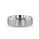 SHIRE Titanium Brushed Center Men's Flat Wedding Ring with Polished Beveled Edges - 6mm & 8mm