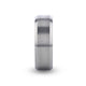 SHIRE Titanium Brushed Center Men's Flat Wedding Ring with Polished Beveled Edges - 6mm & 8mm