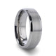 SHIRE Titanium Brushed Center Men's Flat Wedding Ring with Polished Beveled Edges - 6mm & 8mm - Thorsten Rings