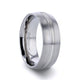 UPTON Titanium Brushed Finish Men's Wedding Ring with Polished Grooved Center - 8mm - Thorsten Rings