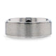 RHINOX Brushed Raised Center Men's Titanium Wedding Ring with Polished Step Edges - 6mm & 8mm