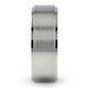 RHINOX Brushed Raised Center Men's Titanium Wedding Ring with Polished Step Edges - 6mm & 8mm
