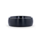 MARAUDER Domed Brushed Finish Black Titanium Men's Wedding Band - 6mm & 8mm