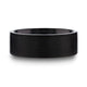 SAN BERNARDINO Brushed Finish Flat Black Titanium Men's Wedding Band - 6mm & 8mm