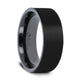 SAN BERNARDINO Brushed Finish Flat Black Titanium Men's Wedding Band - 6mm & 8mm - Thorsten Rings