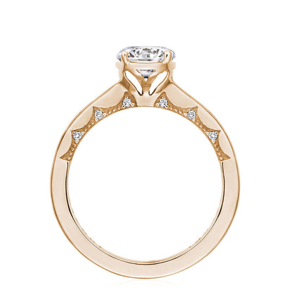 Tacori 14k Rose Gold Coastal Crescent Collection Classic Engagement Ring Setting