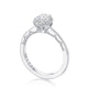 Tacori 14k White Gold Coastal Crescent Collection Classic Engagement Ring Setting 0.15CTW