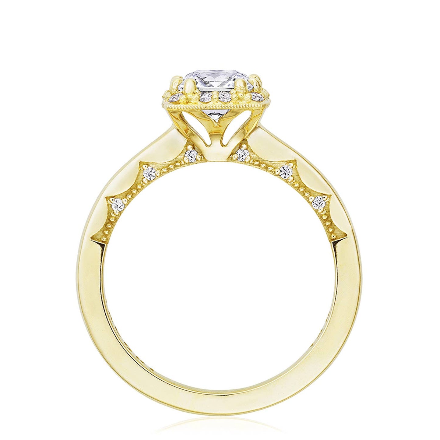 Tacori 14k Yellow Gold Coastal Crescent Collection Classic Engagement Ring Setting 0.15CTW