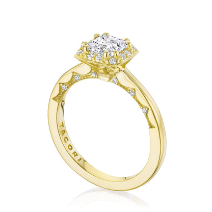 Tacori 14k Yellow Gold Coastal Crescent Collection Classic Engagement Ring Setting 0.15CTW