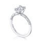 Tacori 14k White Gold Coastal Crescent Collection Classic Engagement Ring Setting 0.16CTW