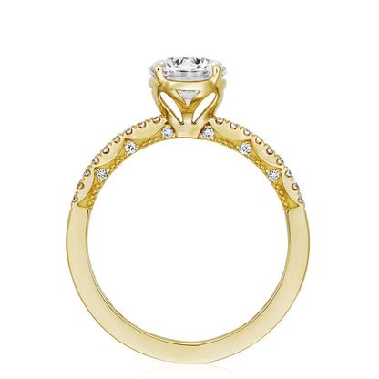 Tacori 14k Yellow Gold Coastal Crescent Collection Classic Engagement Ring Setting 0.16CTW