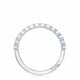 Round Bezel Droplet Wedding Band with Diamond